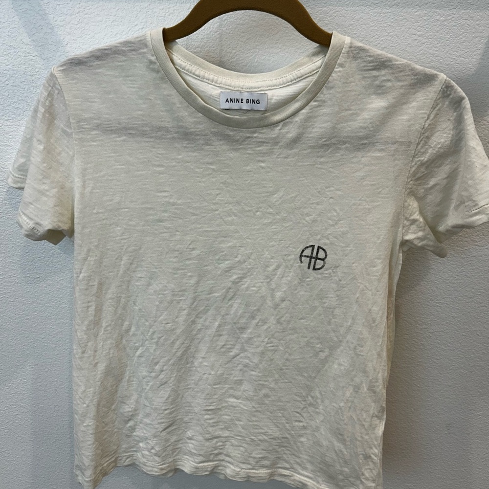 Anine Bing Cream T-Shirt